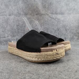 Madden Girl Shoes Womens 8.5 Sandal Platform Slide Emie Fashion Espadrille Black